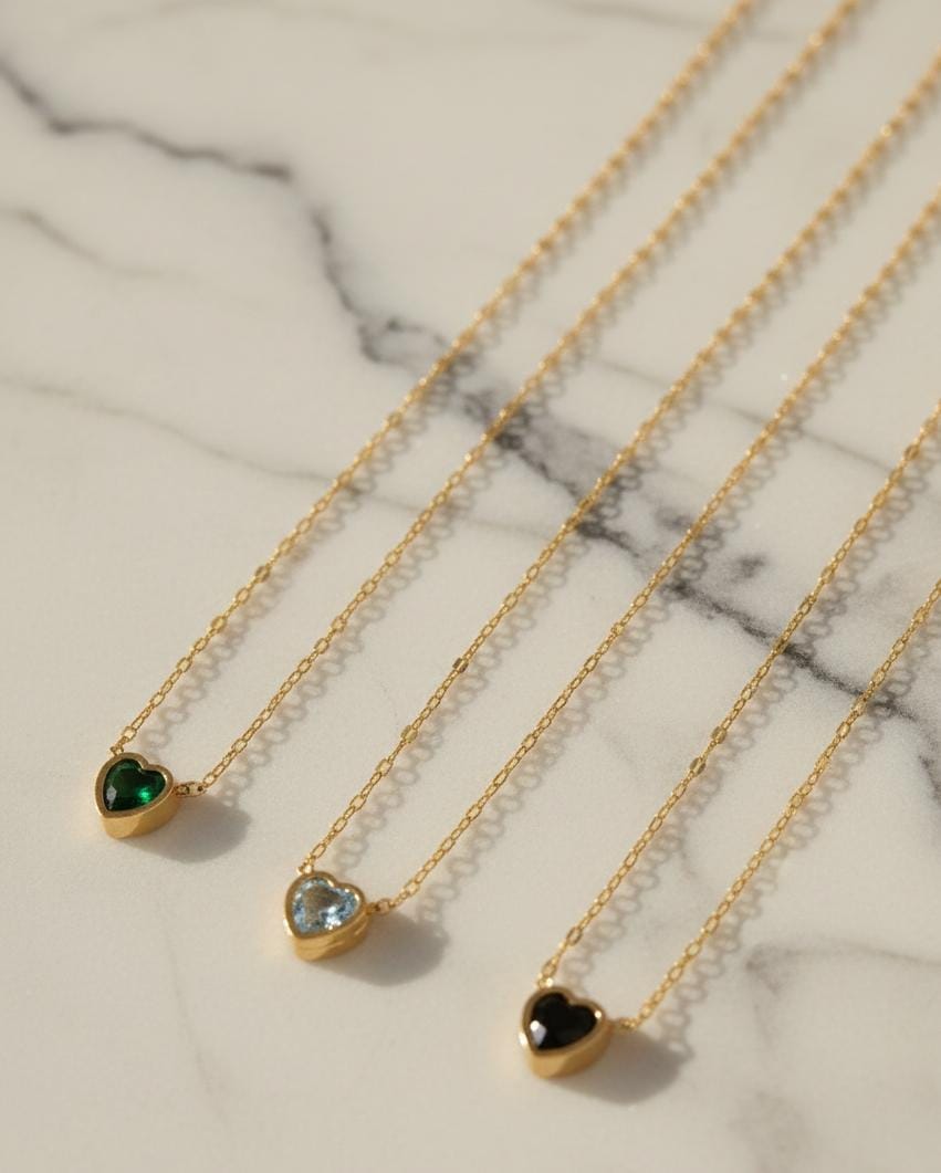 Gold Plated Heart Pendant Chain