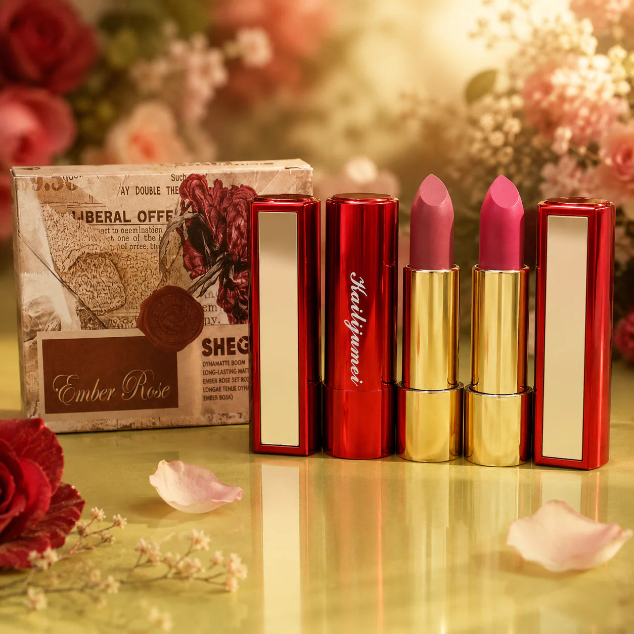 Sheglam Ember rose mirror lipsticks pack of 3