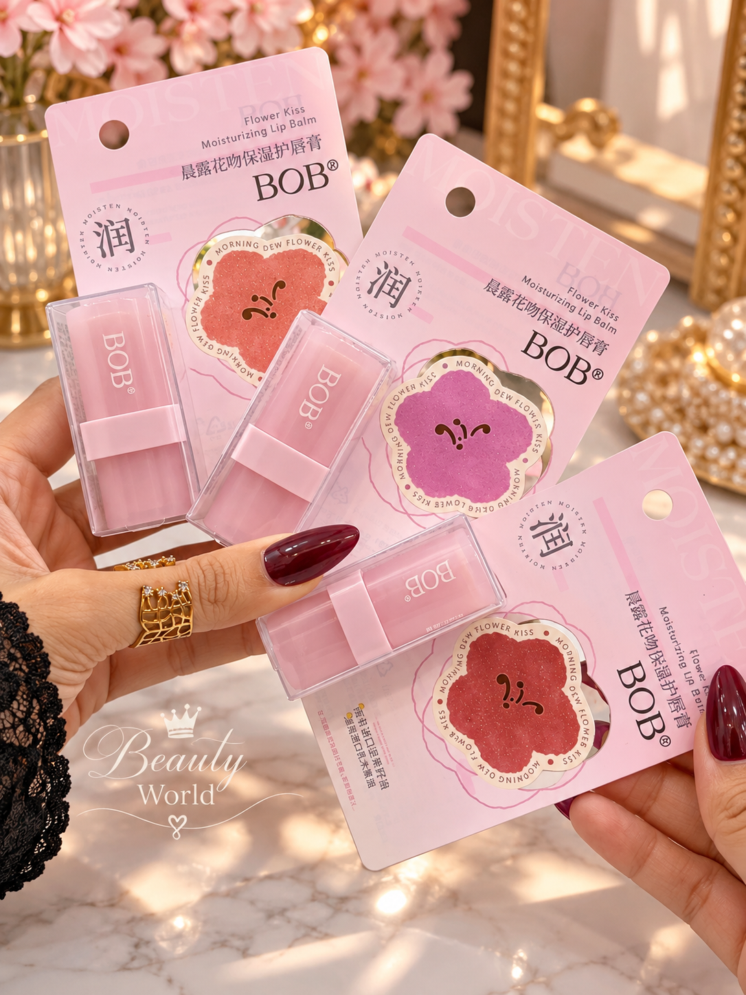 πΈπ BOB FLOWER KISS MOISTURIZING LIP BALM ππΈ
