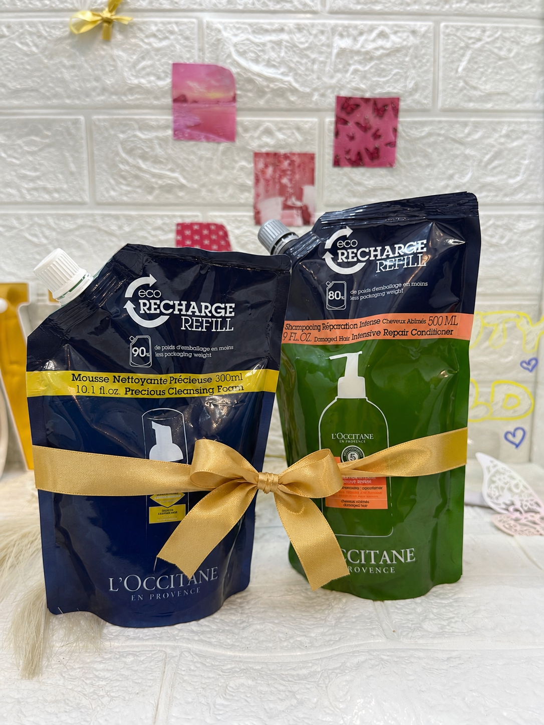 Loccitane shampoo and cleansing foam