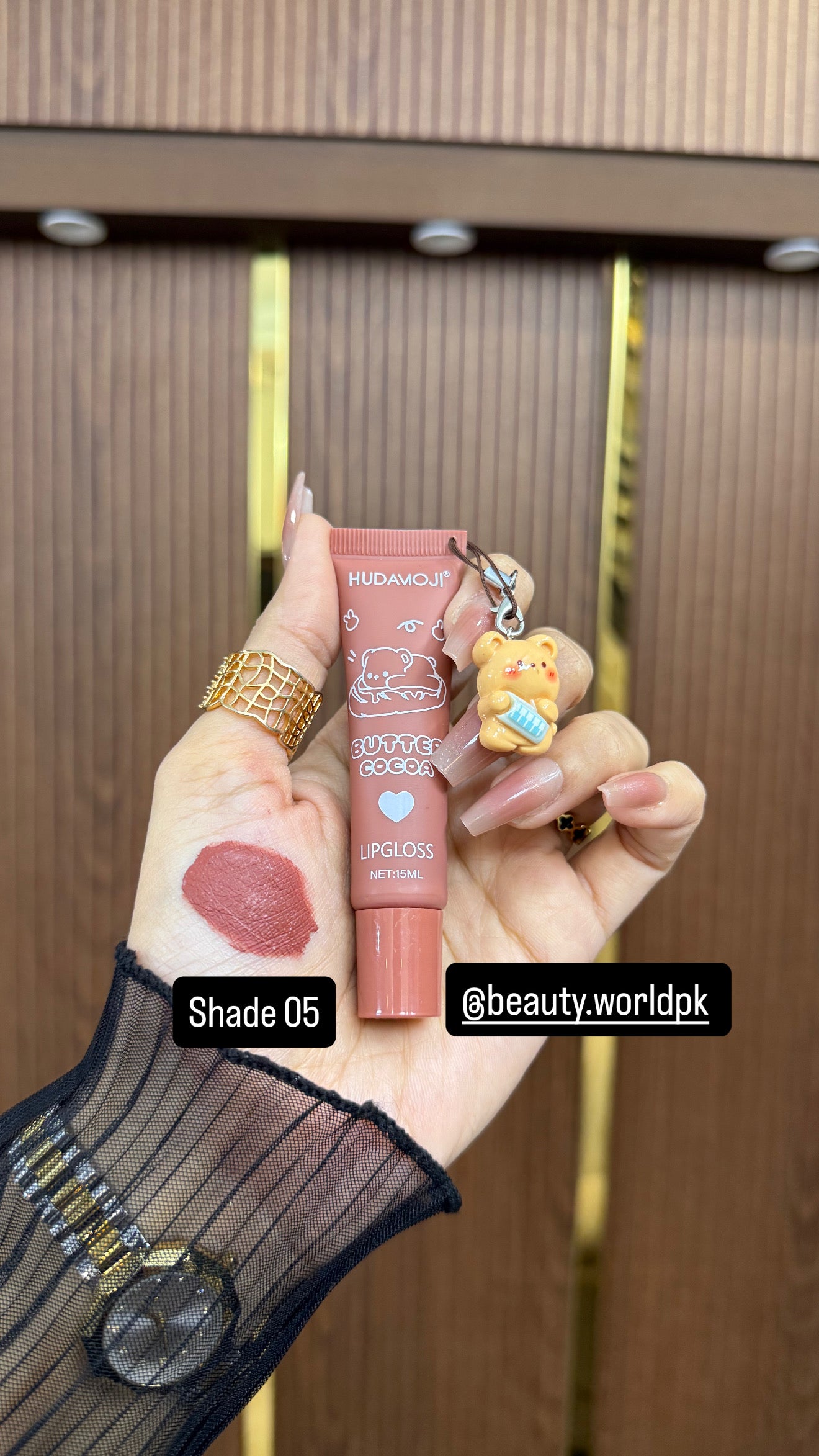 Hudamoji “Teddy Bear” Cocoa Butter Velvet Matte Glosses