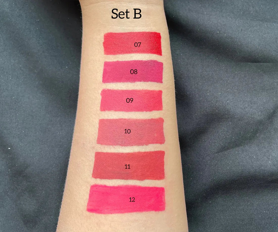 Miss Rose 3 PC Velvet Matte Lip Gloss Set – Hydrating & Moisturizing Lip Colors