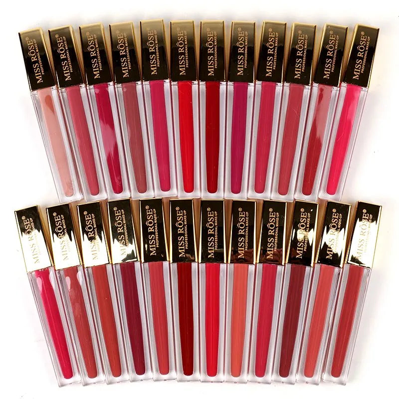 Miss Rose 3 PC Velvet Matte Lip Gloss Set – Hydrating & Moisturizing Lip Colors