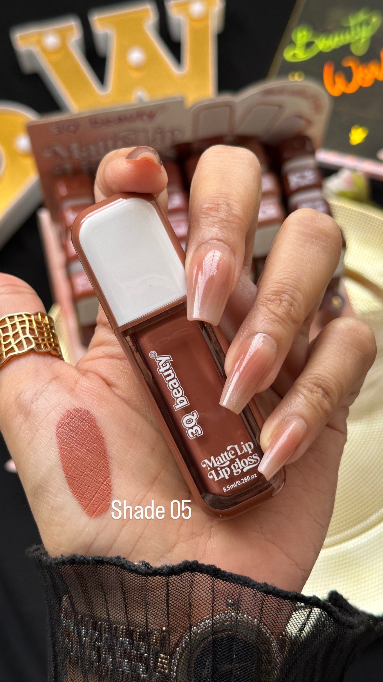 3Q beauty nude matte lipglosses