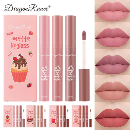 DRAGON RANEE 3PCS/Set Velvet Matte Lip Gloss Set
