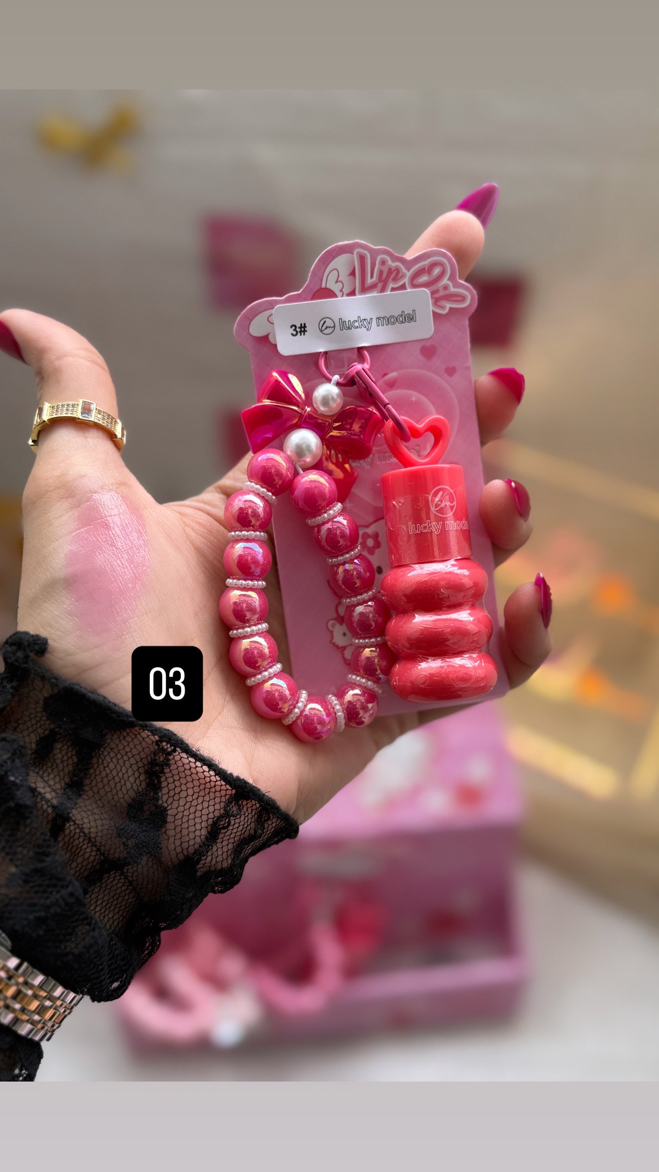Charm hanging magic lip oils