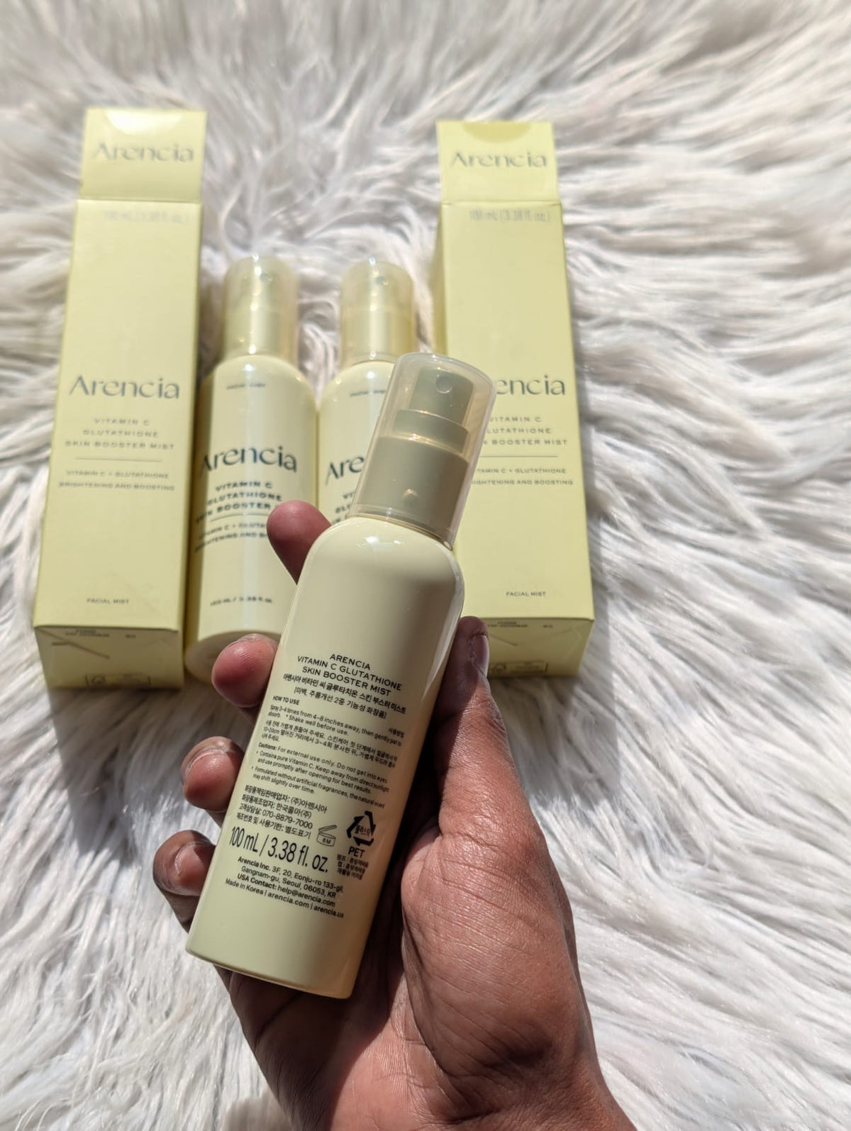 Original leftover Arencia Vitamin C Glutathione Skin Booster Mist 100ml
Made in Korea