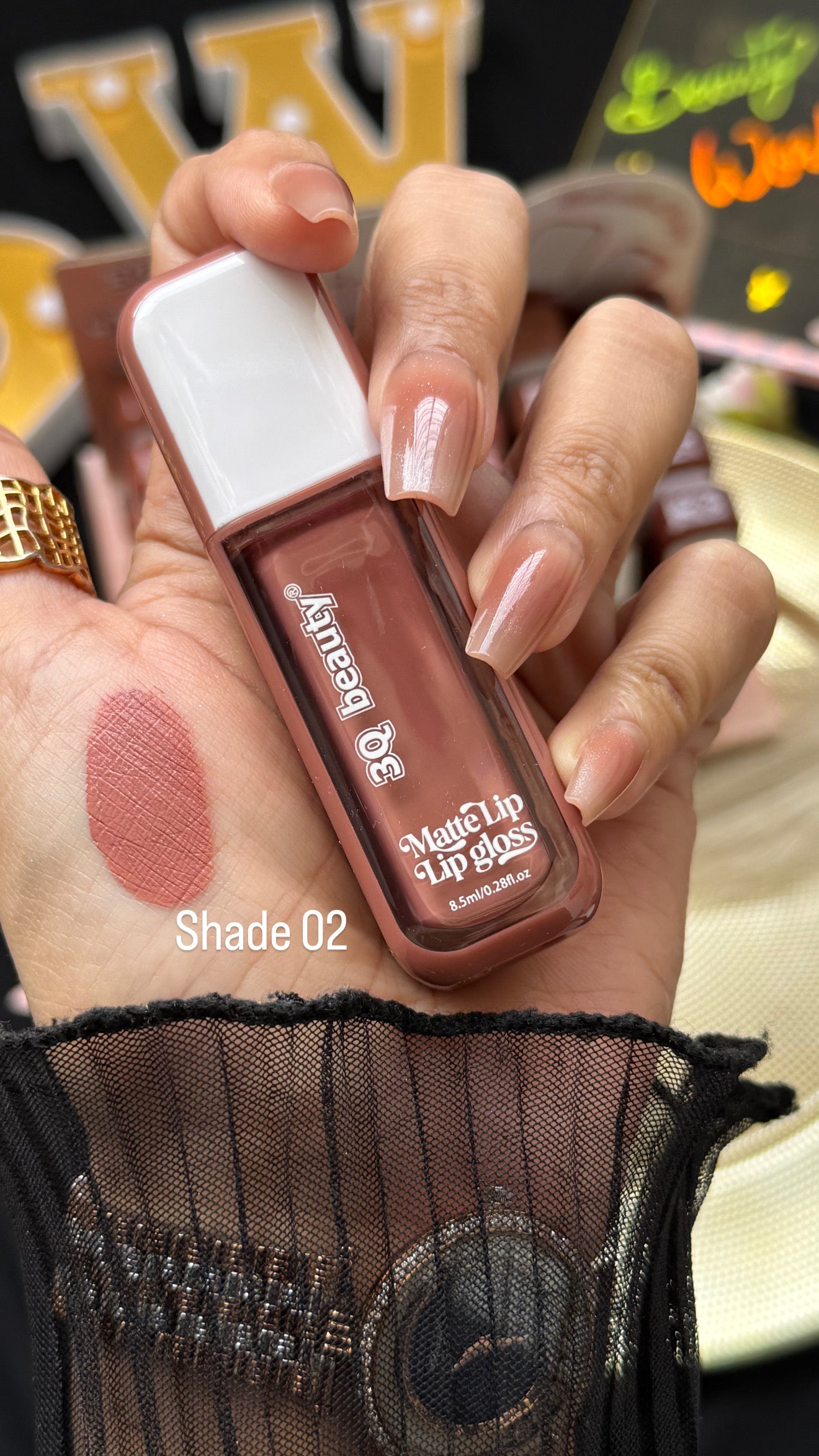 3Q beauty nude matte lipglosses