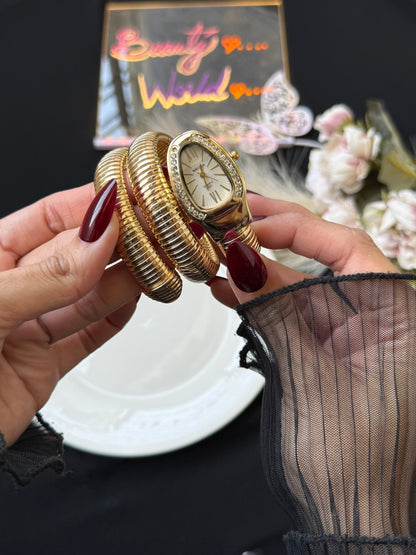 Stainless steel snake watch
