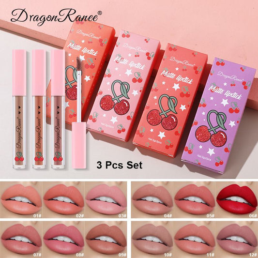 Dragon Ranee 3pcs Matte Lipsticks Set