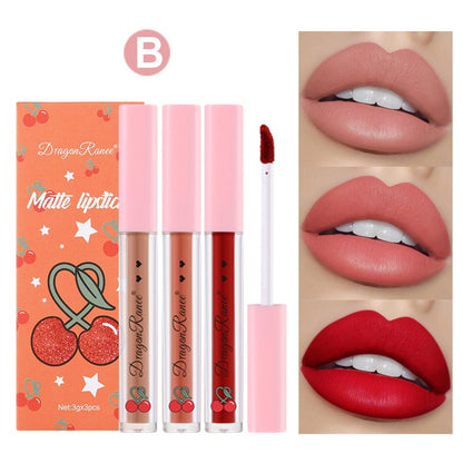 Dragon Ranee 3pcs Matte Lipsticks Set
