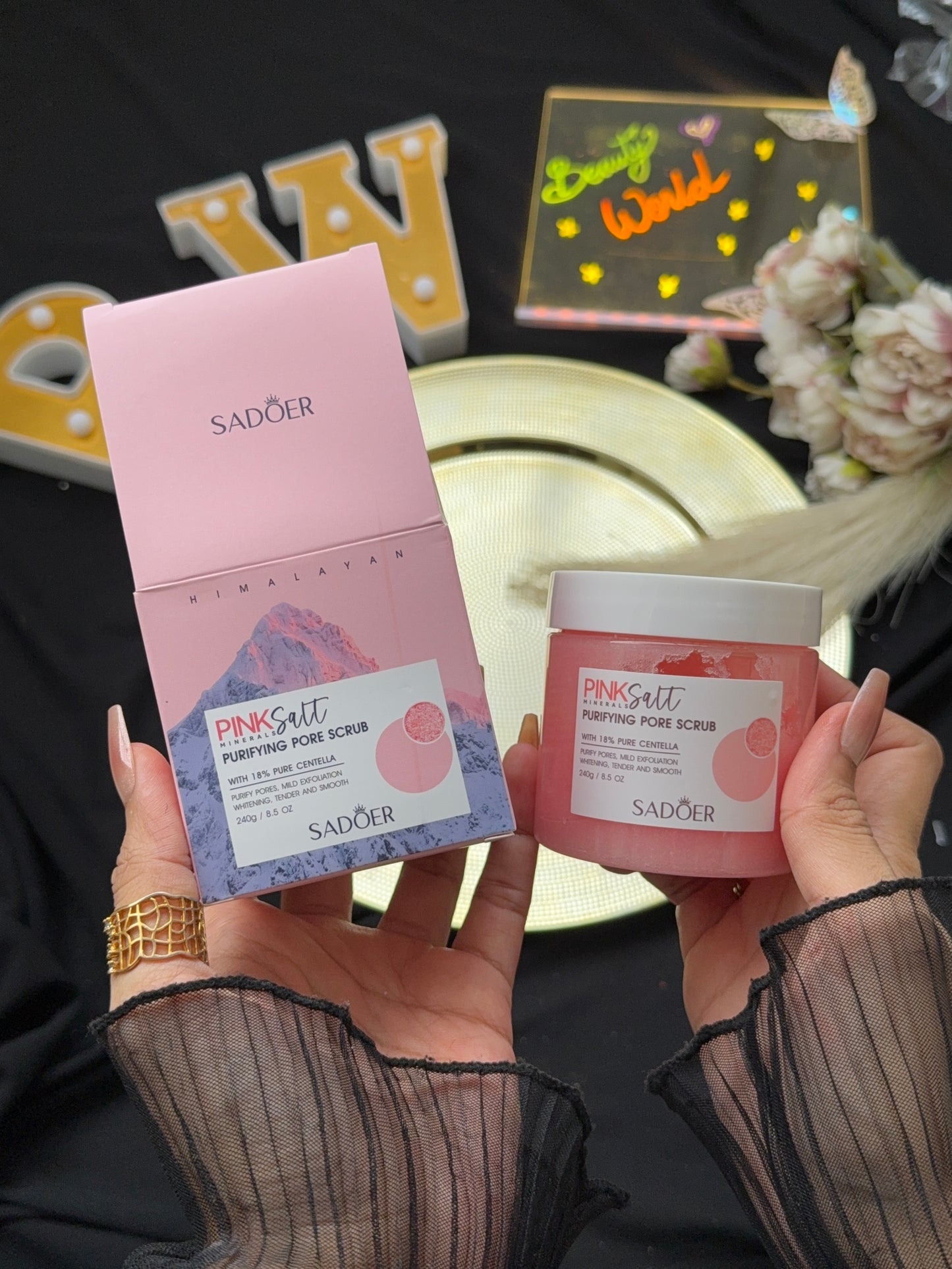 SADOER Himalayan Pink Salt Purifying Pore Scrub 🩷✨