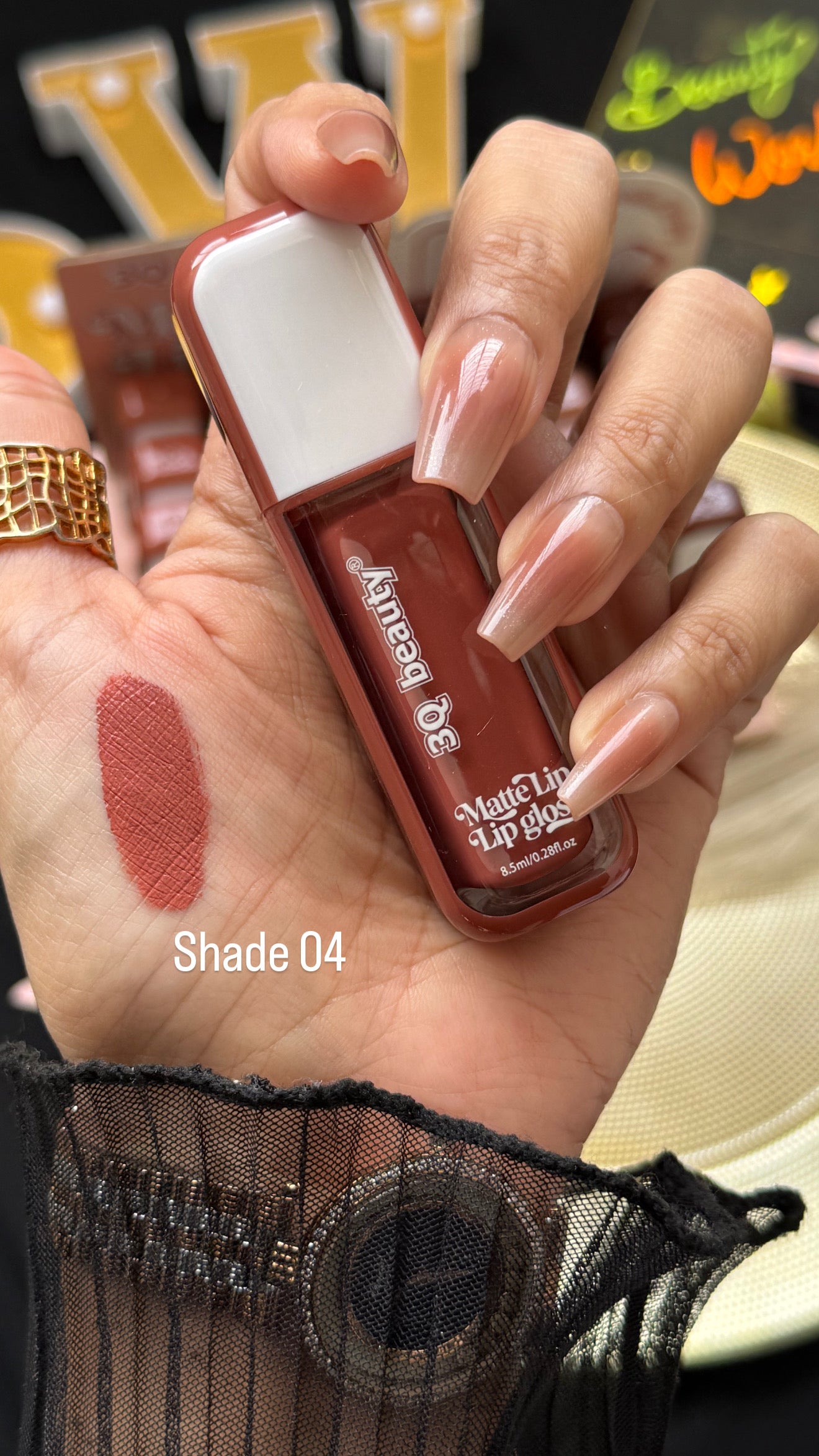 3Q beauty nude matte lipglosses