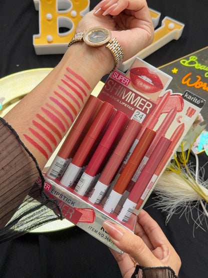 Karite super shimmer lip crayons