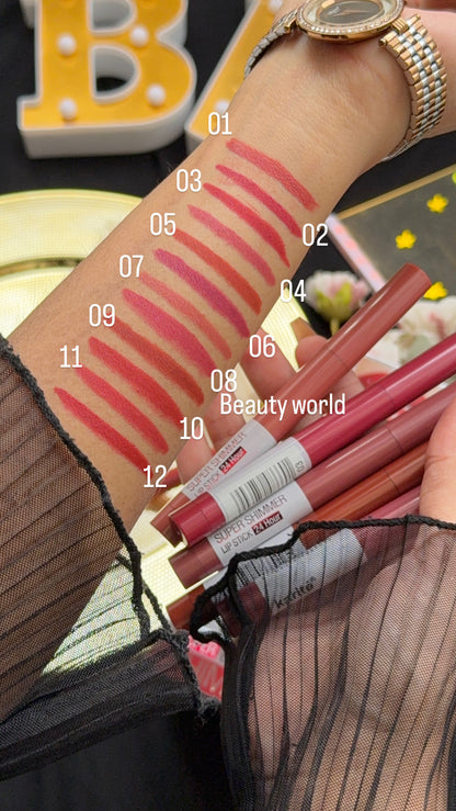 Karite super shimmer lip crayons