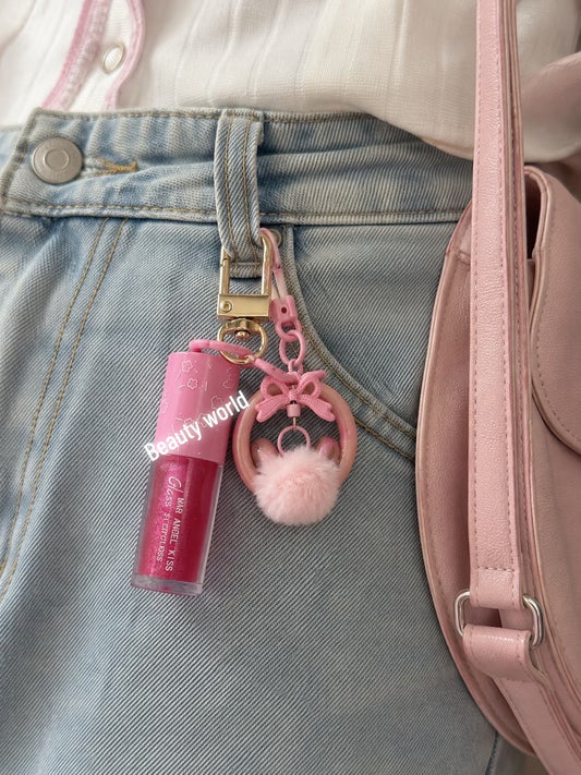 🎀 Gloss, glam & a little extra cuteness! 💕✨hanging charm lipgloss