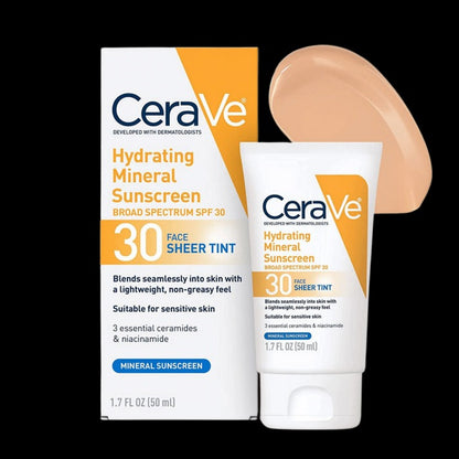 Cerave Hydrating Mineral Sunscreen Sheer Tint 30SPF