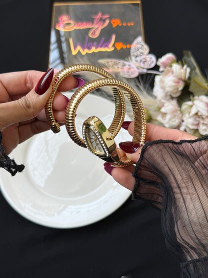Stainless steel snake watch