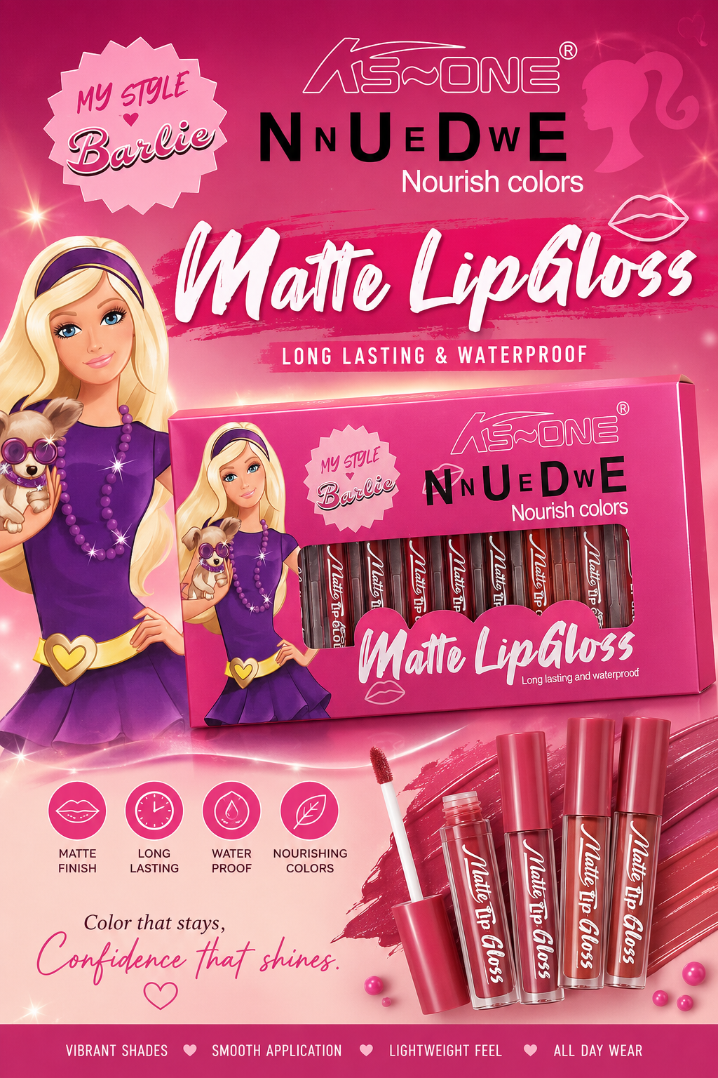 KS one Barbie matte lipgloss vault