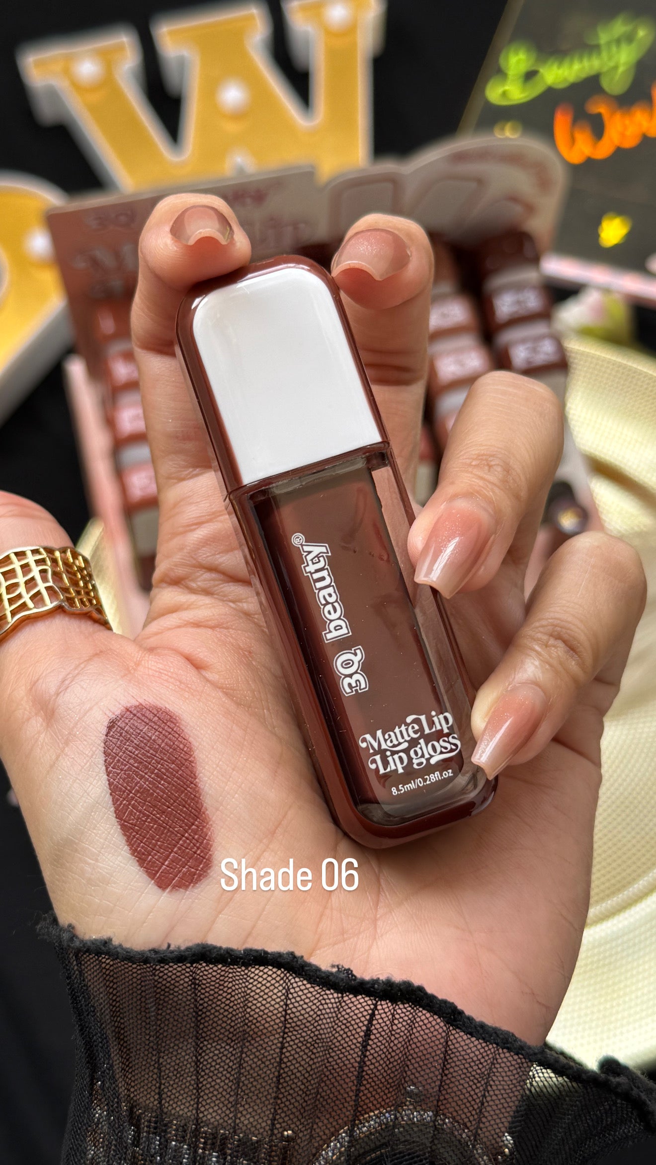 3Q beauty nude matte lipglosses