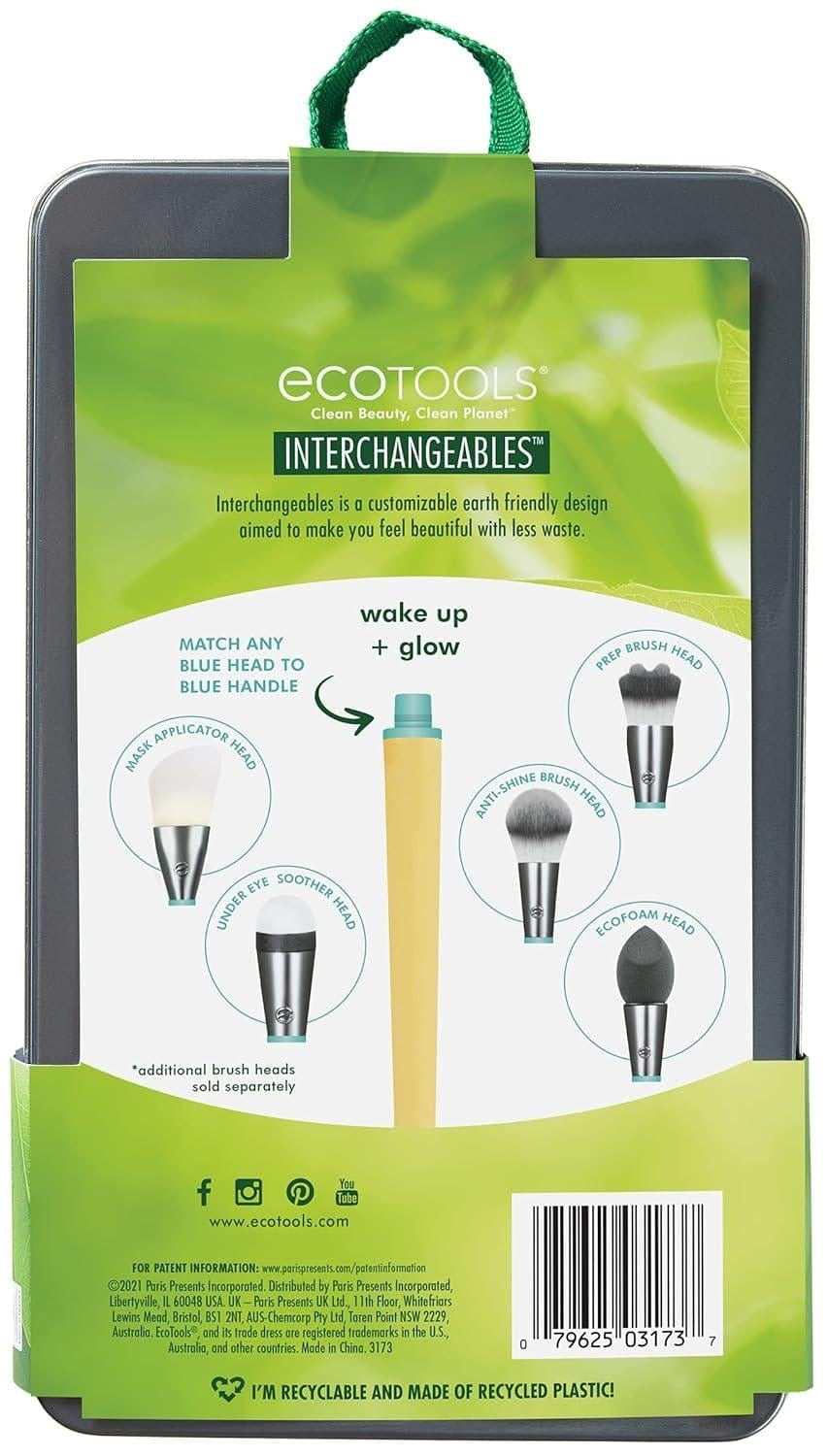 EcoTools Interchangeables “Wake Up & Glow” 5-piece brush set. ✨