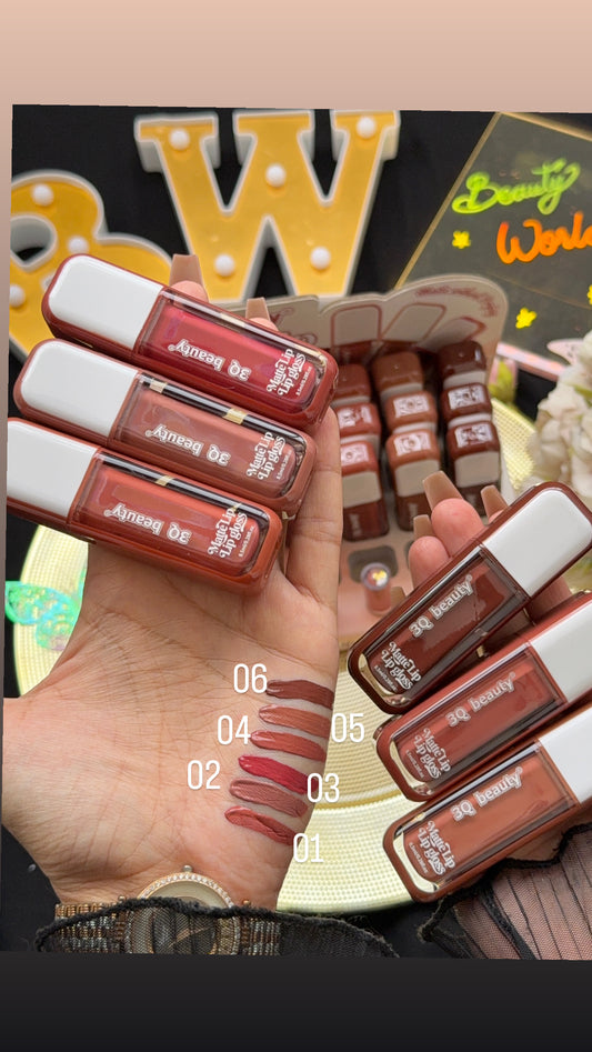 3Q beauty nude matte lipglosses