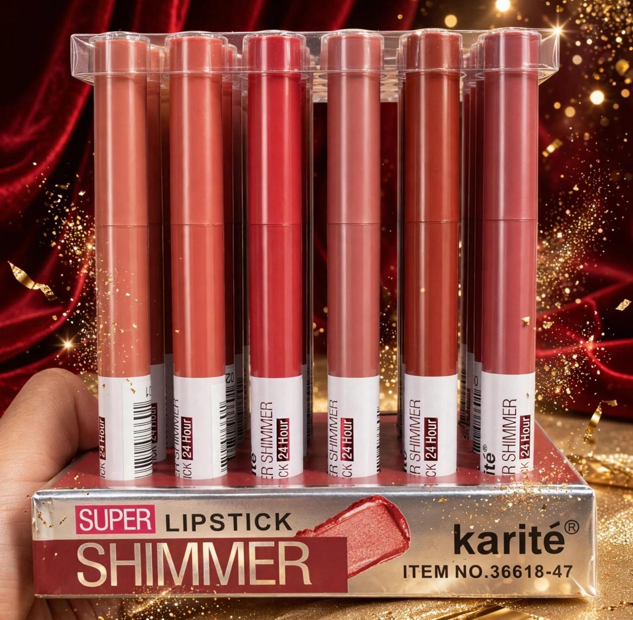 Karite super shimmer lip crayons