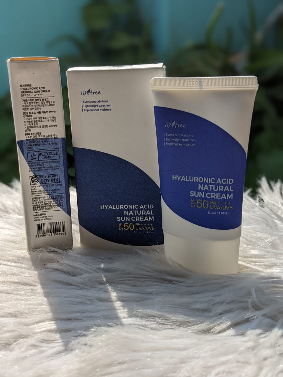 Original leftover ISNTREE Hyaluronic Acid Natural Suncream SPF50 PA+++ 50ml*