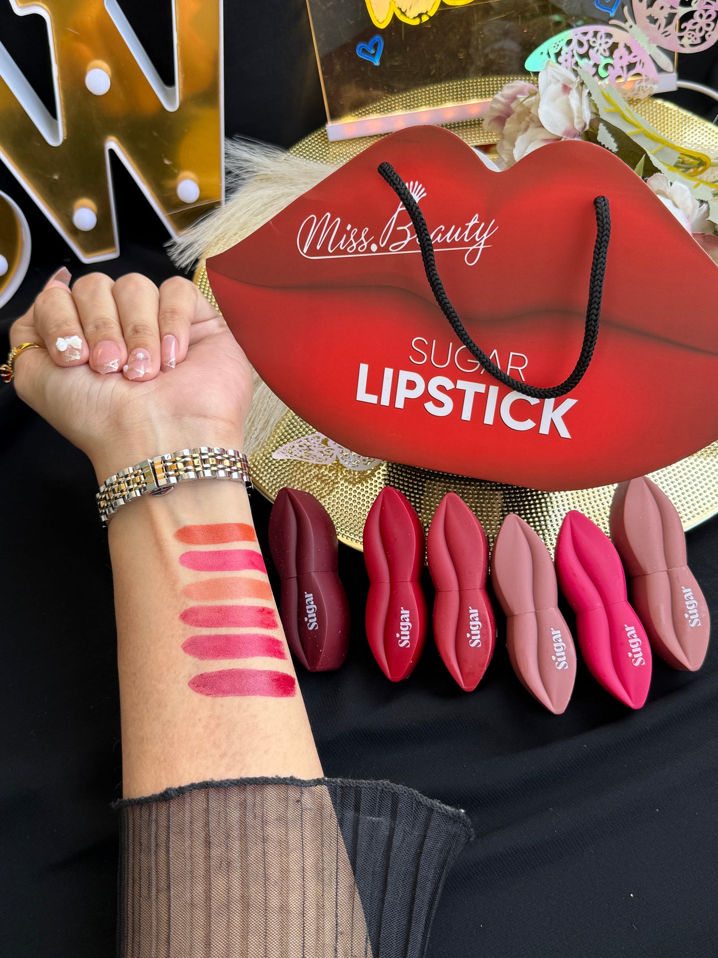 💄✨ Beautiful Lip-Shaped Sugar Lipsticks Set of 6 ✨💄