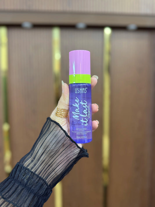 Ushas Make It Last Makeup Fixer – Long-Lasting Hydrating Setting Spray ✨