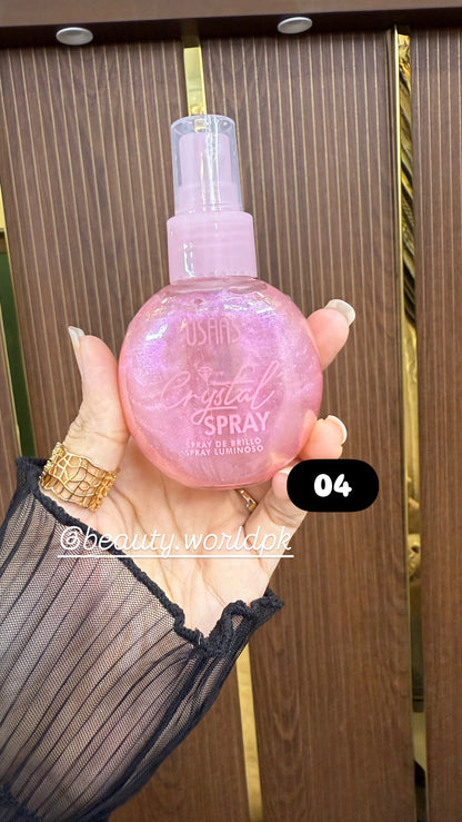 Super Amazing Ushas Crystal Shimmer Spray – Instant Glow & Sparkle ✨