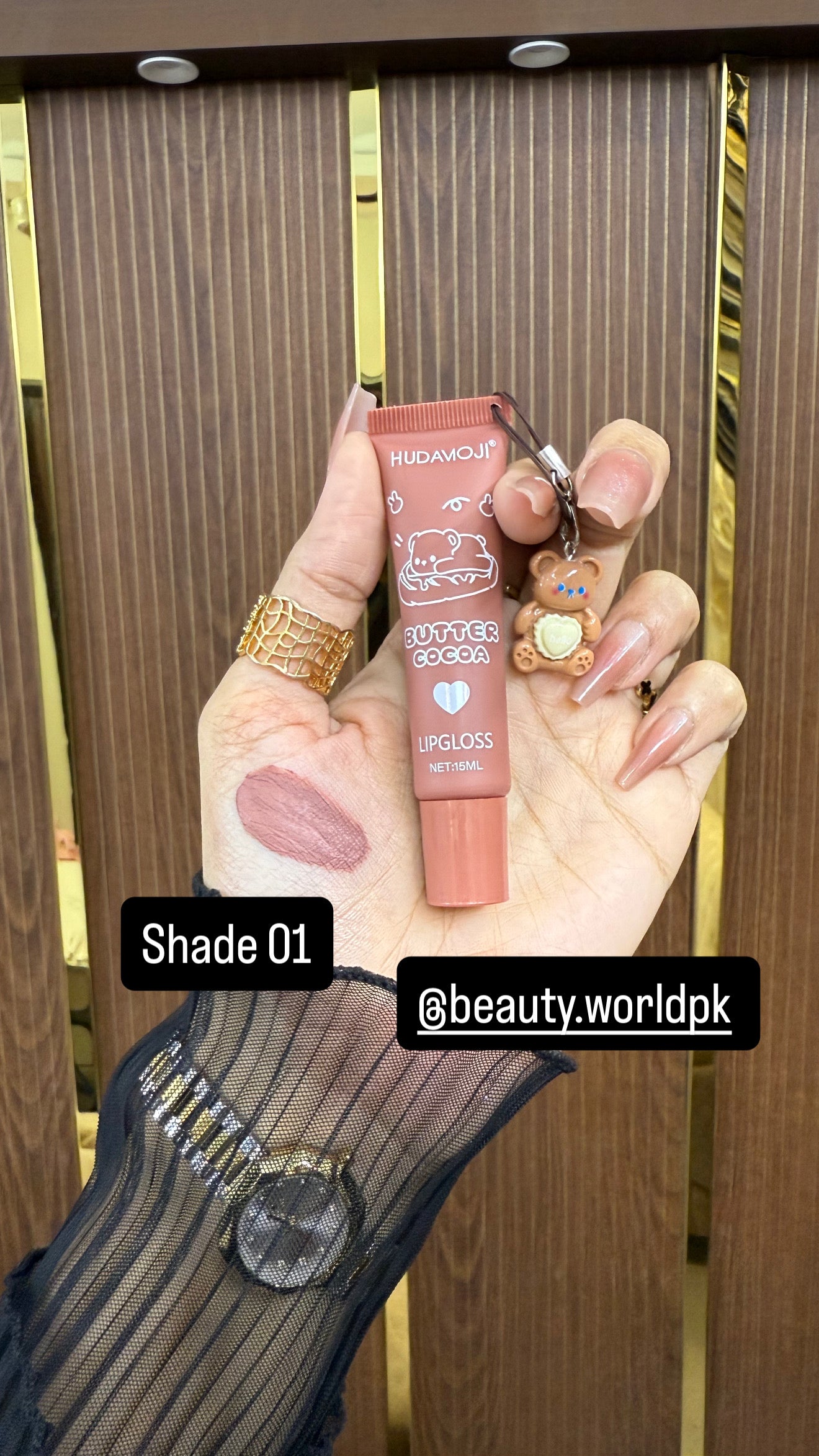 Hudamoji “Teddy Bear” Cocoa Butter Velvet Matte Glosses