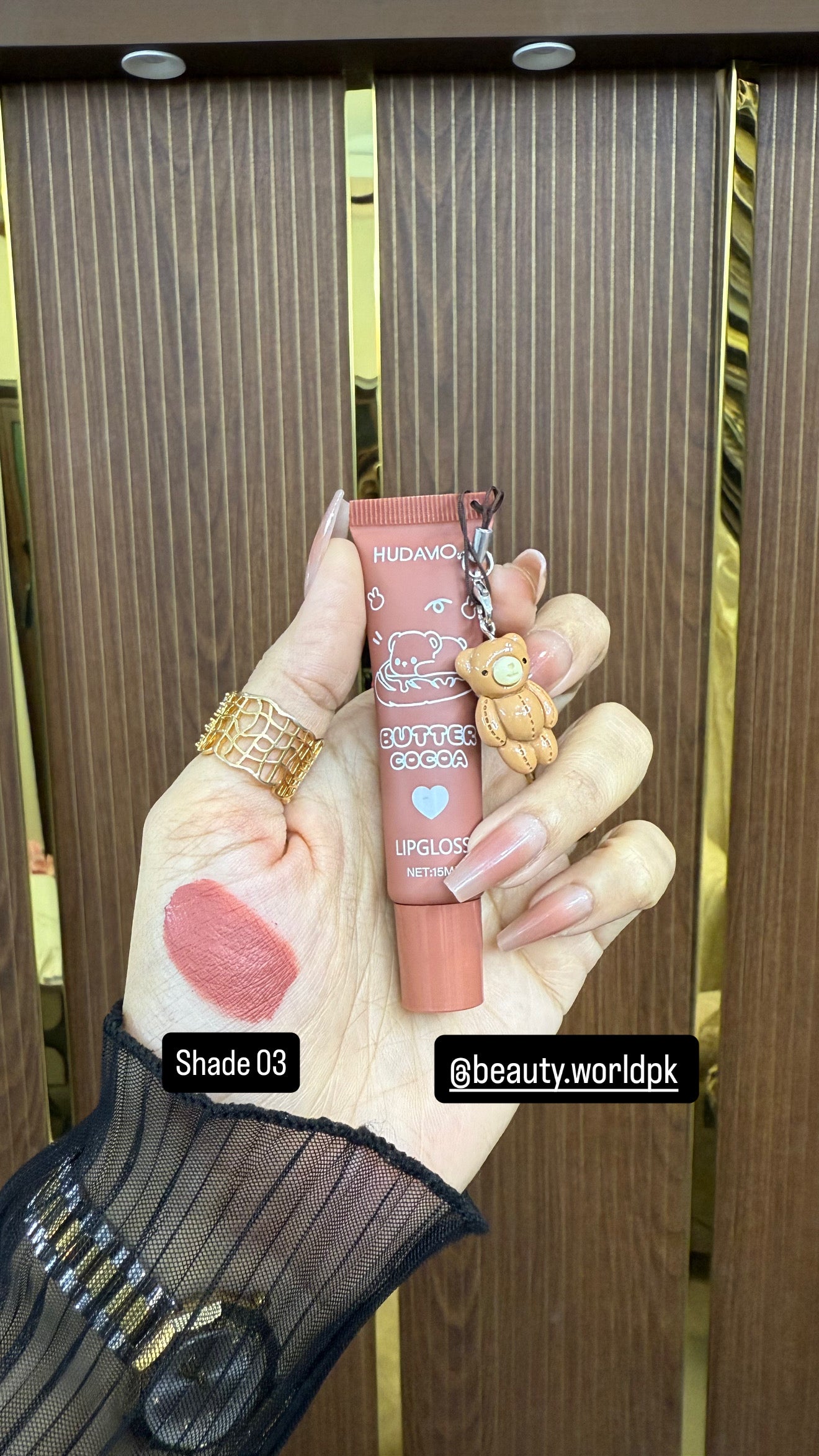 Hudamoji “Teddy Bear” Cocoa Butter Velvet Matte Glosses