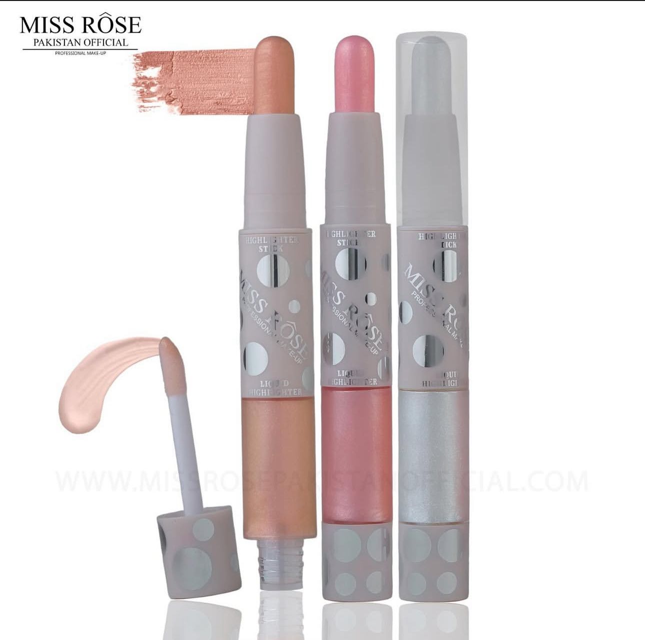 Miss Rose 2 in 1 Liquid & Stick Highlighter – Shimmer Glow