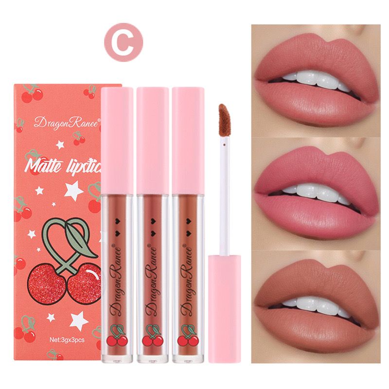 Dragon Ranee 3pcs Matte Lipsticks Set