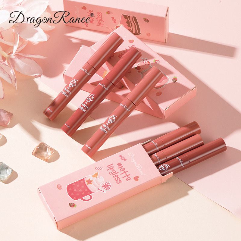 DRAGON RANEE 3PCS/Set Velvet Matte Lip Gloss Set